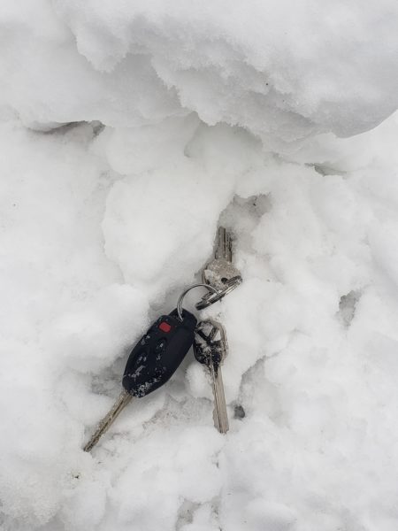 find key in snow