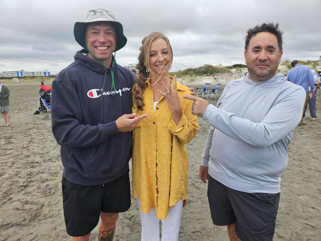 Find a lost ring on the beach with a metal detector