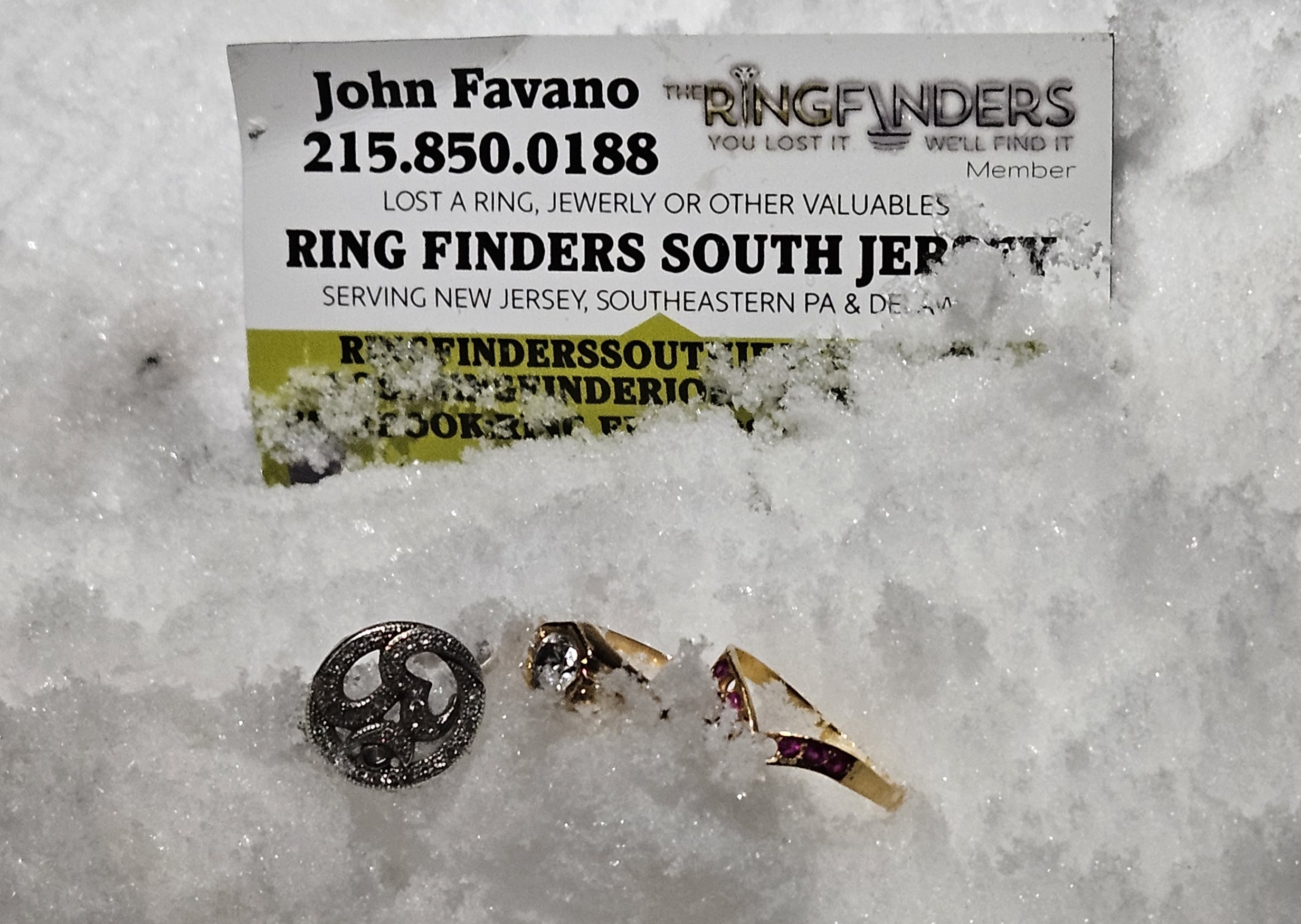 Find lost rings in the snow new jersey