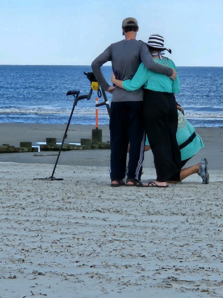 Lost ring in the sand, Wildwood Crest NJ, Cape May NJ, metal detector